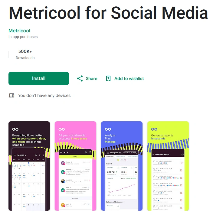 Metricool Download for android